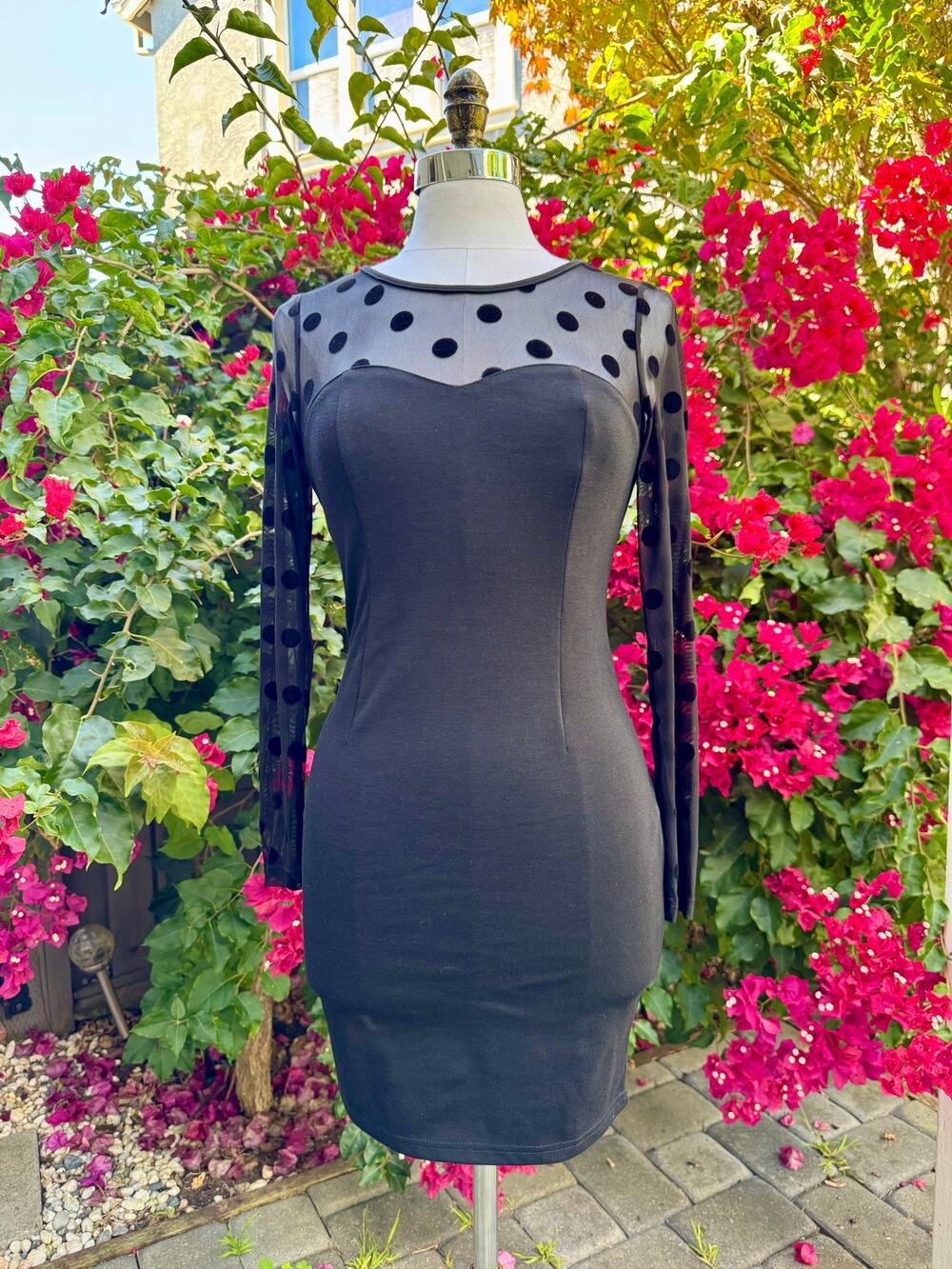 Retro Sunny Girl Polka Dot Dress | US M | NWT